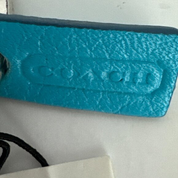 Coach Vintage Jacquard Mini Signature C Tear Drop FOB Key Chain Bag Charm FS7350 - Picture 6 of 15